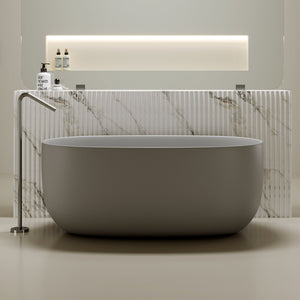 51'' Freestanding Bathtub Resin Stone Soaking Bathtub