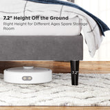 Full Bed Frame with Linen Storage Headboard