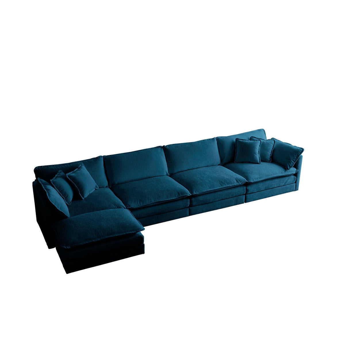 Modular Sectional Sofa for Living Room, U-Shaped 5 Seater with Ottoman