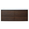 Modern Floating Bathroom Vanity With Dual Resin Sink, Soft Close Drawers
