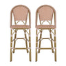 Outdoor Pe Rattan French Barstool Set