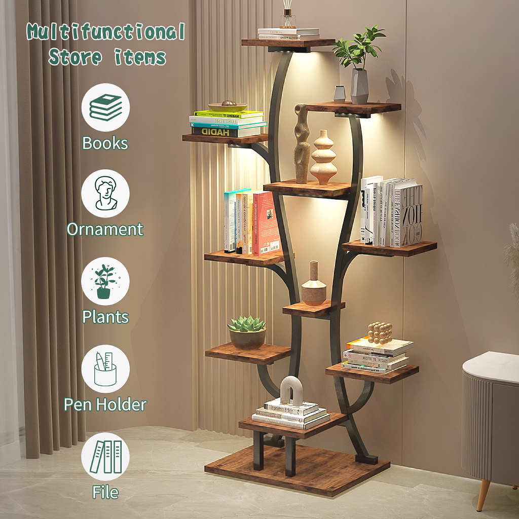 Vase Shape Plant Stand Indoor with Grow Lights
