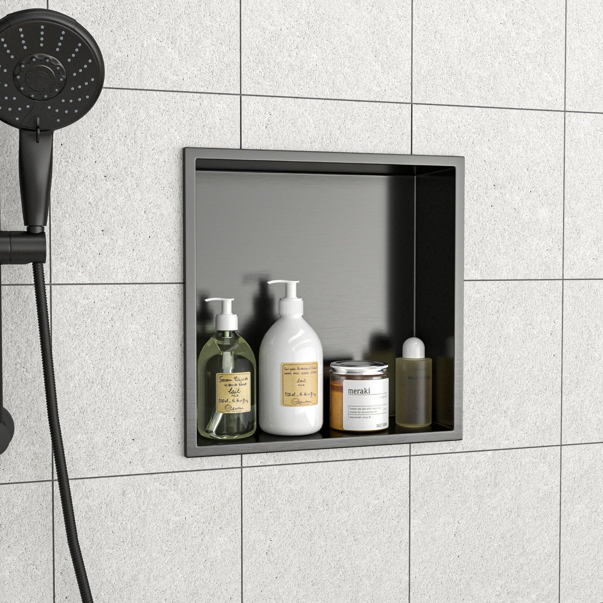 Stainless Steel Shower Niche With Seamless Design For Bathroom Storage