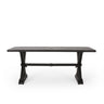 Modern Outdoor Dining Table With X Shaped Legs, Umbrella Hole