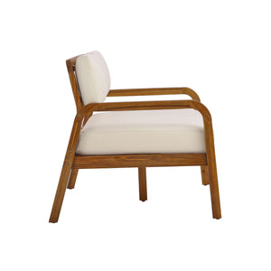 2 Pieces Outdoor Sofa Set with Cushions - Teak