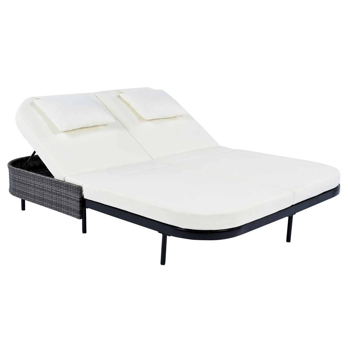 TREXM Outdoor Daybed with Adjustable Backrest