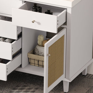 Modern Bathroom Vanity With Sink, Soft Close Drawers