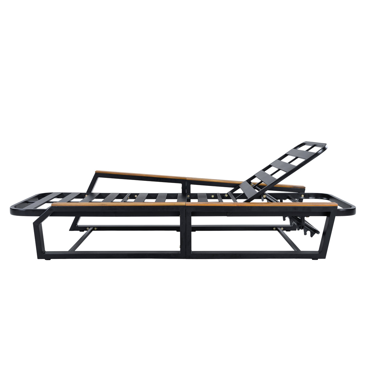 5-Piece Outdoor Chaise Lounge Set, 2 Adjustable Recliners