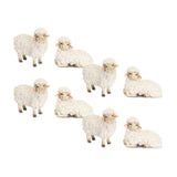 Happy tabletop sheep figurine (set of 8)
