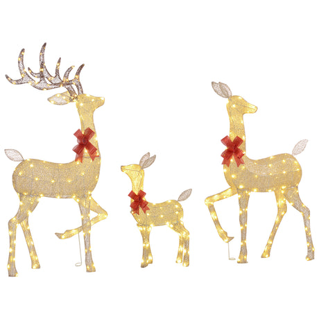 Illuminated Outdoor Christmas Deer Family