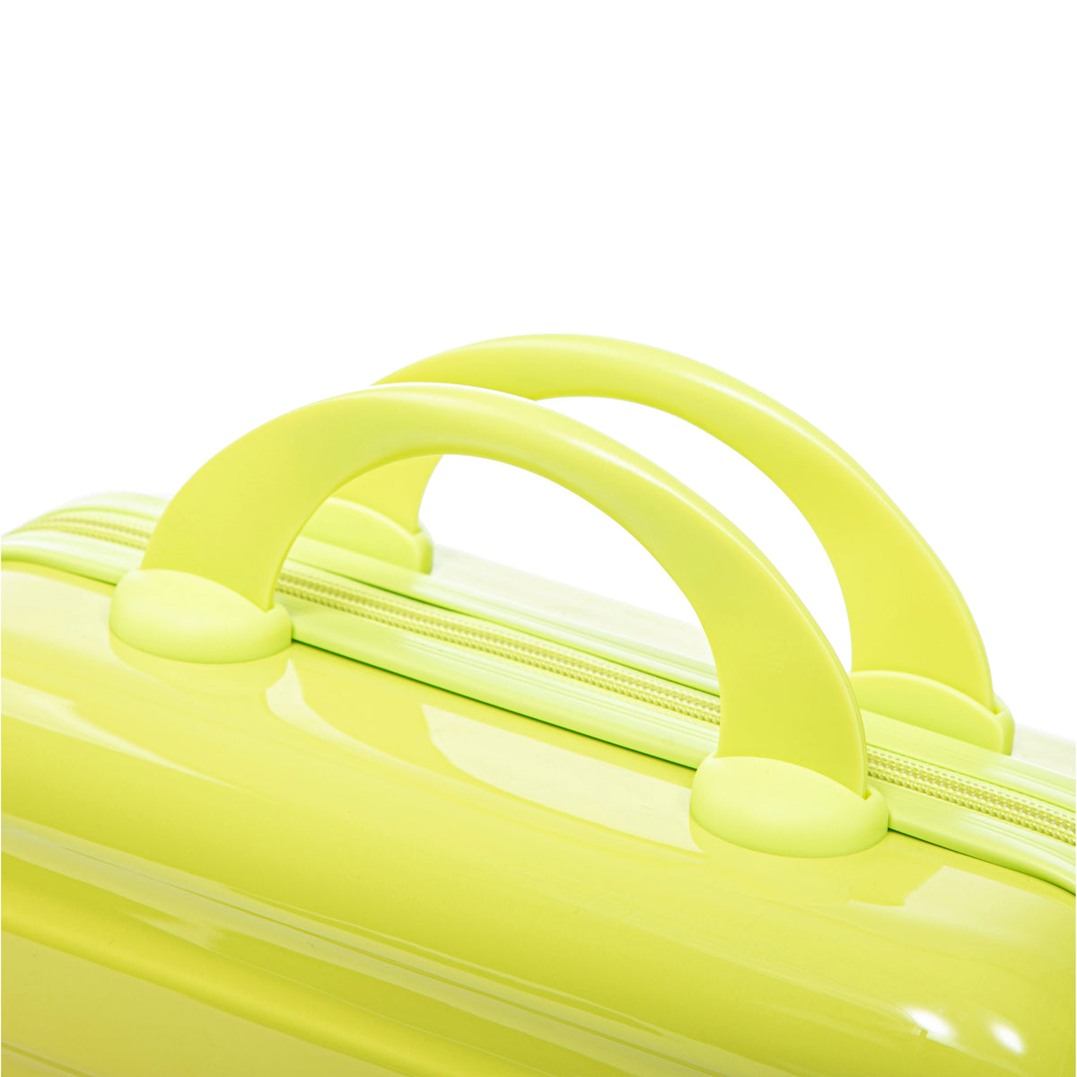 2-Piece Polycarbonate Spinner Wheel Luggage Set with Lock - Green & Yellow