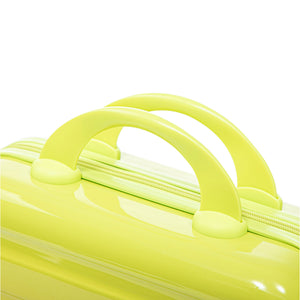 2-Piece Polycarbonate Spinner Wheel Luggage Set with Lock - Green & Yellow