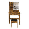 Modern Small Vanity Desk With 3 LED Lighting Modes, 3 Drawers