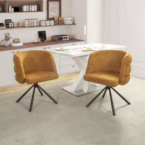 270 Degree Swivel Upholstered Desk Chairs (Set of 2)