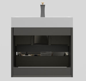 Alice - Bathroom Vanity With Sink, Wall Mounted, Floating