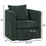 Sutton Light Grey Performance Fabric Swivel Barrel Chair