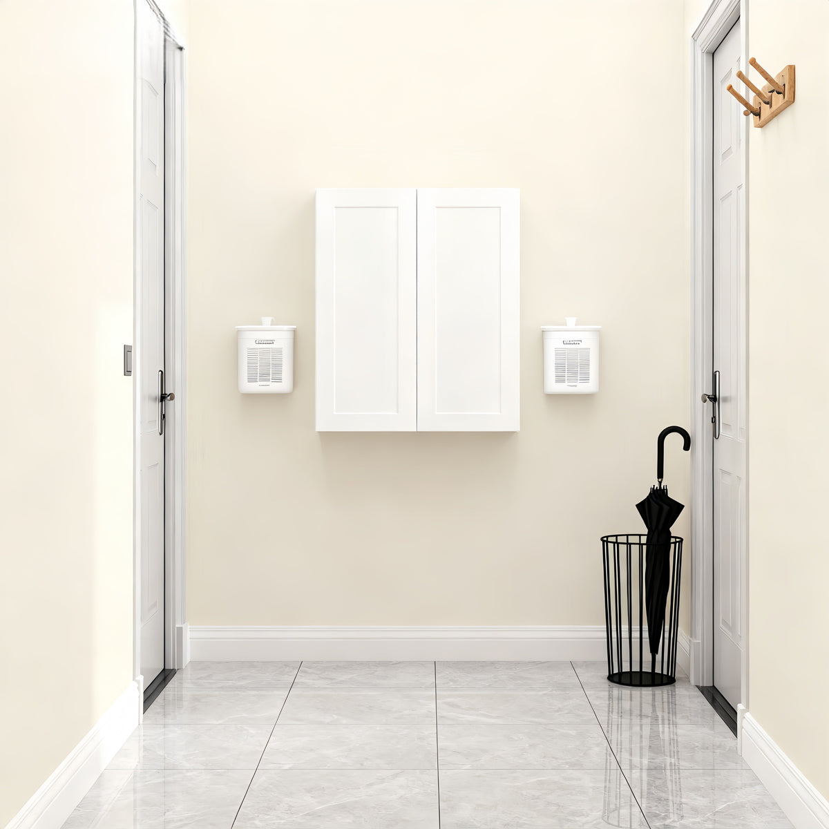 White Shaker Solid Wood Wall Cabinet with Soft-Close Doors