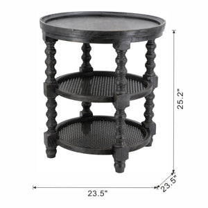 Round 3 Tiered Side Tabel, End Tabel For Lving Room Bedroom Entryway