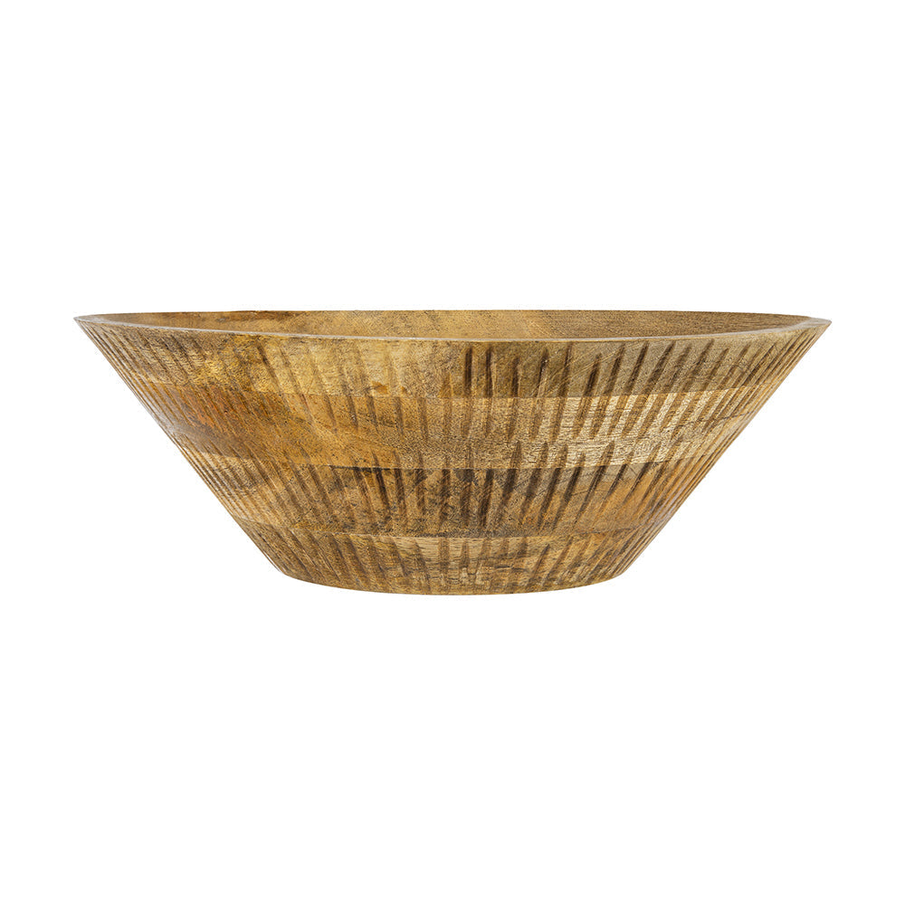 D12x4' Mango Wood Round Decorative Bowl