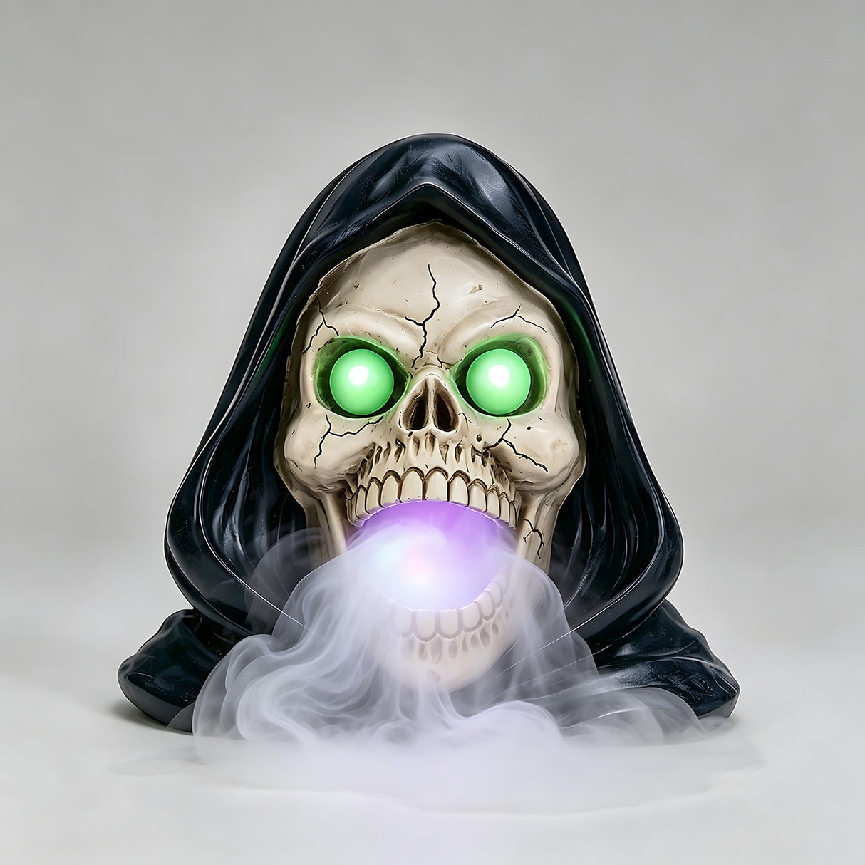 Halloween Grim Reaper Skull Statue with LED Light