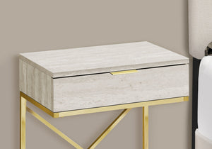 Accent Side Table, Storage Drawer, Spacious Tabletop, Contemporary & Modern