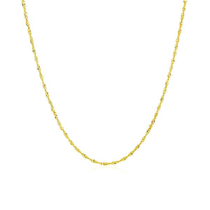 10k Yellow Gold Singapore Chain 1.0mm