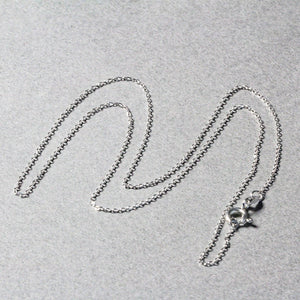 14k White Gold Diamond Cut Cable Link Chain 0.8mm