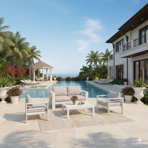 Outdoor Patio Set With All-Weather Thick Cushions