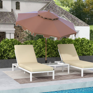Outsunny 9' Patio Umbrella with Push Button Tilt and Crank