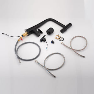 Waterfall Kitchen Faucet With Temperature Display And Pull Down Sprayer