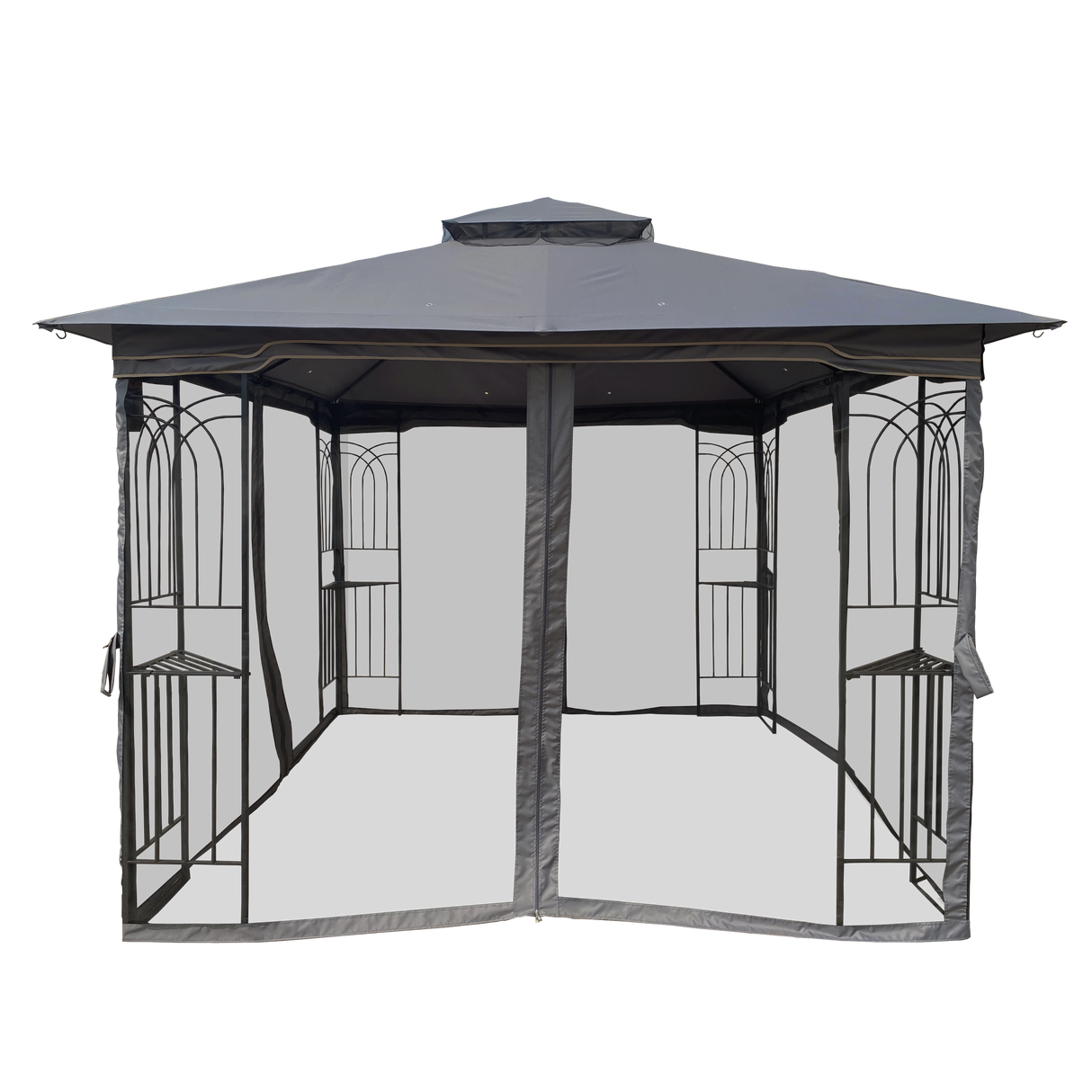 Gazebo tent with double roof & mosquito net