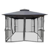 Gazebo tent with double roof & mosquito net
