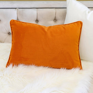Embroidered Pumpkin Lumbar Throw Pillow – Fall Harvest Accent Cushion