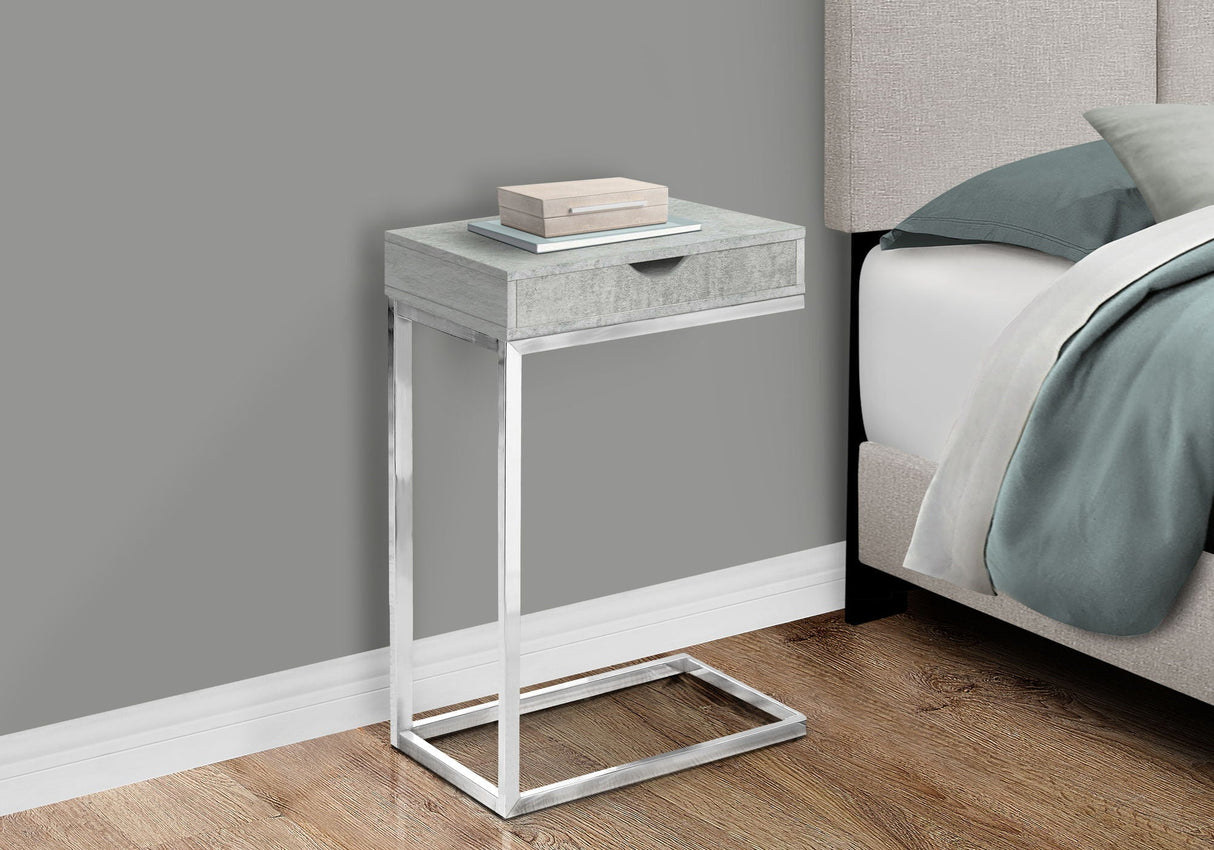 Accent Table, C-Shaped Contemporary Elegant Design