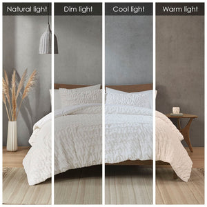 King/Cal King Ruched Fur Down Alternative Comforter Set