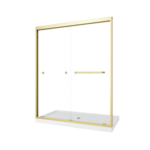 55"-60" W x 72" H Brushed Shower Door