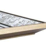 Antique Rectangle Mirror with Floral Accents