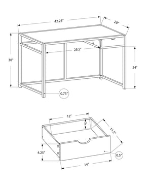 Computer Desk for Home Office, Laptop, 1 Storage Drawer, Contemporary & Modern
