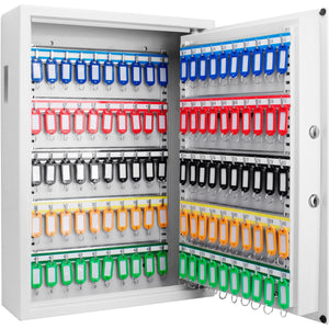 White Digital Keypad Wall Safe Key Cabinet with Secure Steel Construction