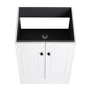 Contemporary Freestanding Bathroom Vanity With Resin Sink & Soft-Close Cabinet Doors