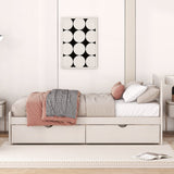 The Space-Saving Rubberwood Twin Bed With Integrated Storage