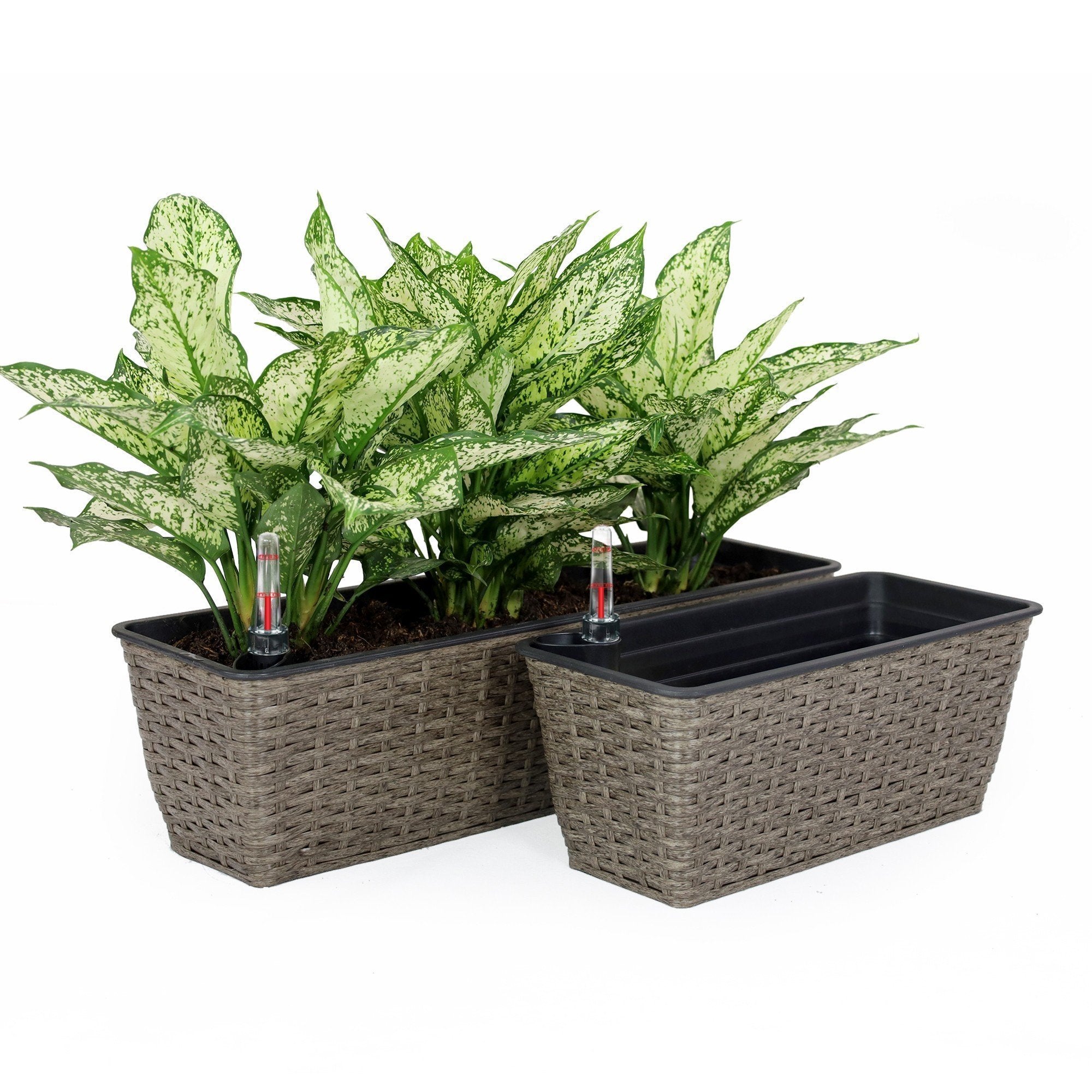 2-Pack-Self-watering-Planter-Hand-Woven-Wicker-Rectangular-Dark-Gray-Pots-&-Planters