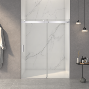 Frameless Sliding Shower Door - 56-60"W x 72"H