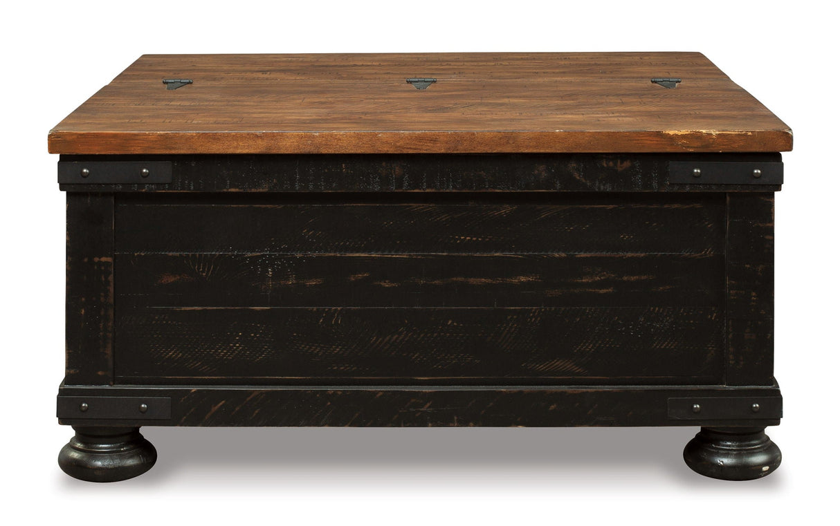 Valebeck - Lift Top Cocktail Table - Black / Brown