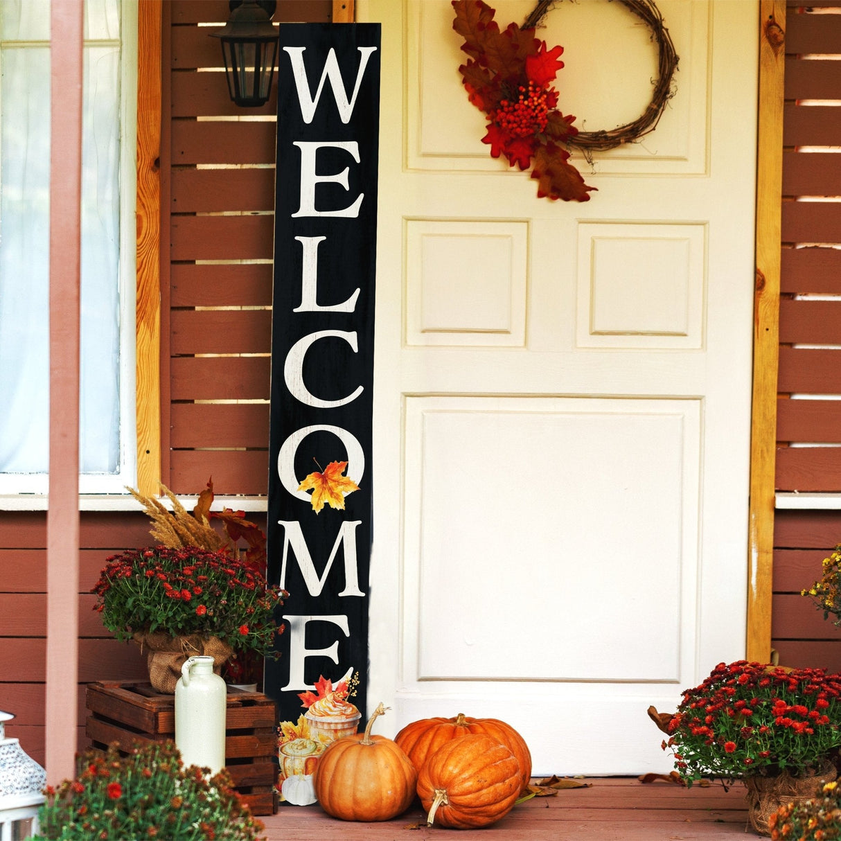 72in "Welcome" Fall Porch Sign - Tuesday Morning - Wall Signs