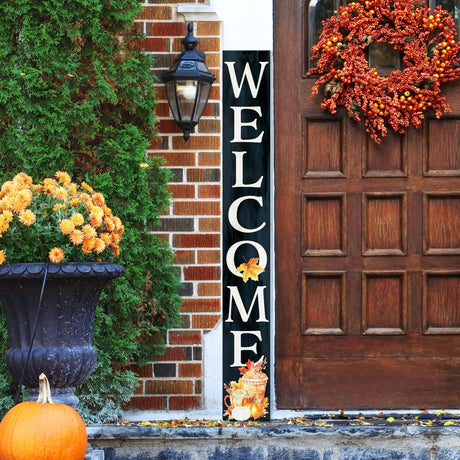 72in "Welcome" Fall Porch Sign - Tuesday Morning - Wall Signs