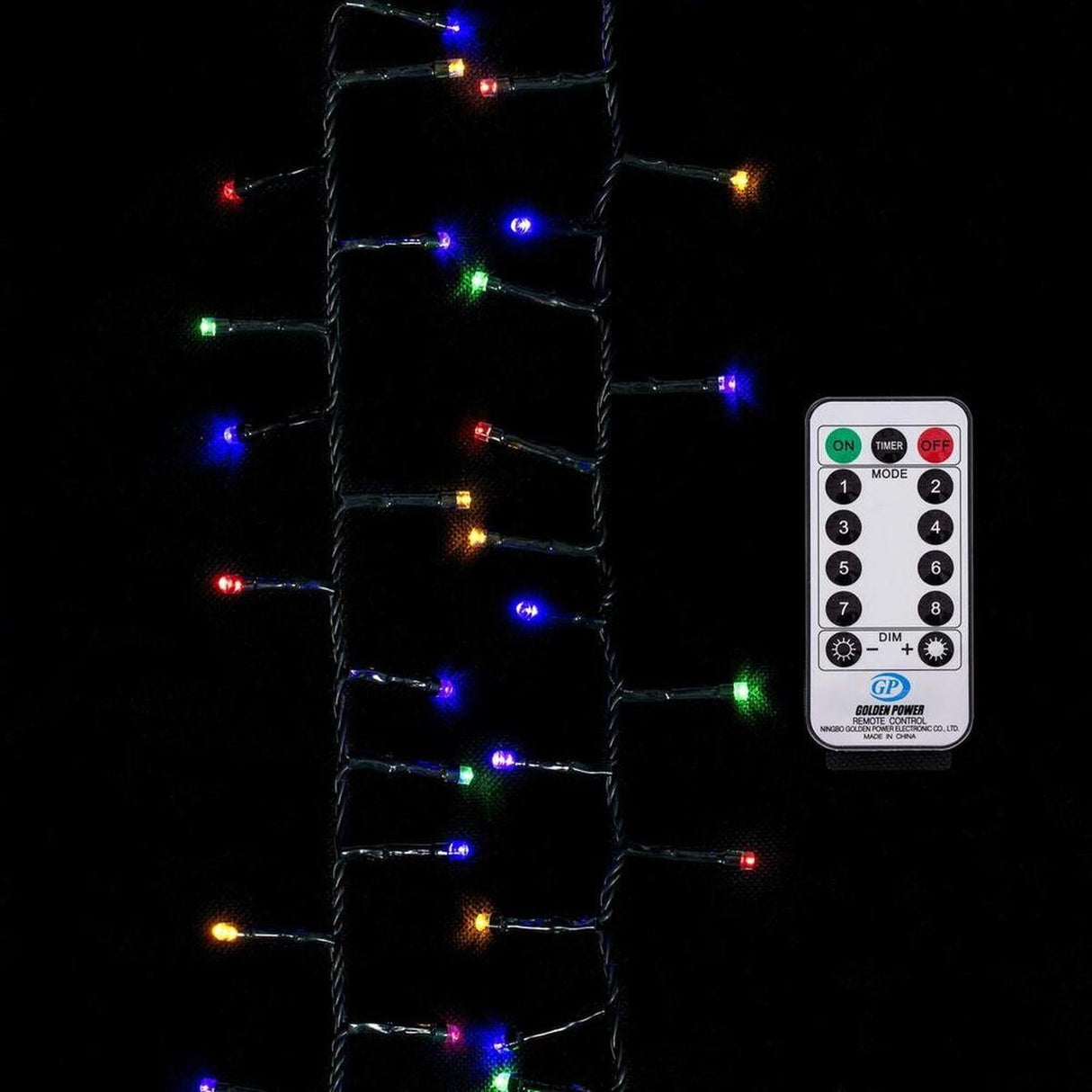 73' Green Wire Snake Lights: Mulit Color Lights