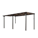 Wall Mounted Outdoor Pergola Gazebo with Heavy Duty Metal Awning and Roof