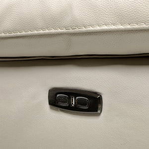 Malibu - Modern Power Motion 3 Piece Reclining Loveseat Sofa With Cup Holders - Cream Taupe Beige