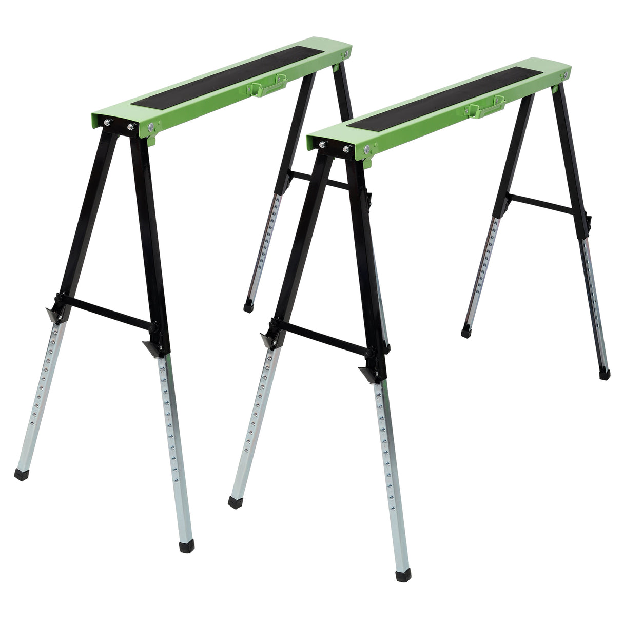 2-Pack Adjustable Saw Horse, Folding Portable Work Horse